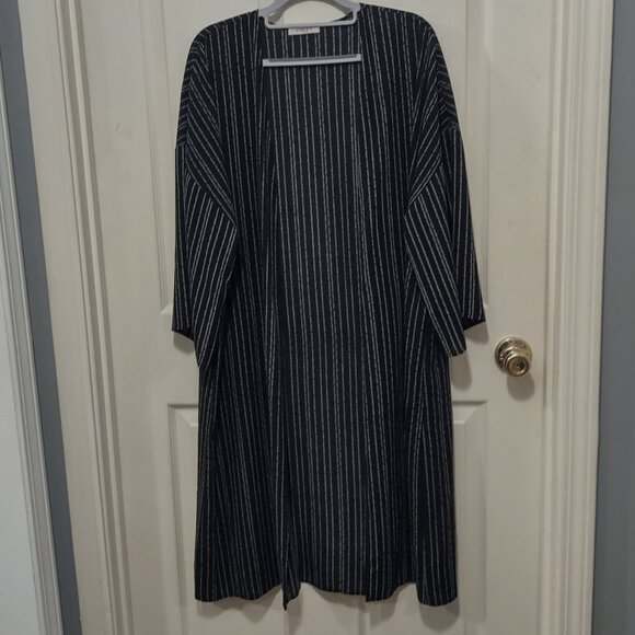 Gilli Size 2X Cardigan Sweater Long Sleeve Long Open Front Black Gwynnie Bee - Picture 2 of 8